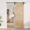 vidaXL Porta scorrevole Marrone 83 x 211 cm Pino massello