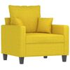 vidaXL Poltrona Giallo Chiaro 60 cm in Tessuto