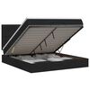 vidaXL Letto ottomano con materasso Nero 140 x 200 cm Tessuto