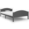 vidaXL Giroletto senza Materasso Grigio Scuro 120x200 cm Legno Pino