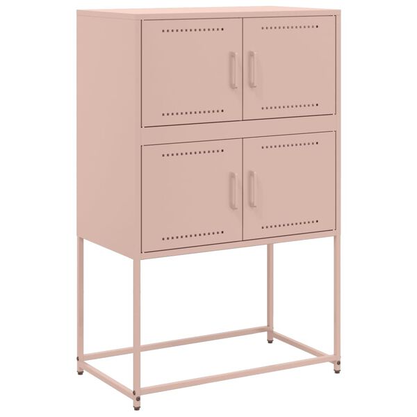 vidaXL Credenza Rosa 68,5x38,5x107 cm in Acciaio