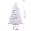 vidaXL Albero di Natale Artificiale con Rami Pieghevoli Bianco 240 cm