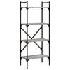 vidaXL Libreria Grigio Sonoma 4 Ripiani 56x31,5x138,5 cm Multistrato