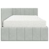 vidaXL Struttura Letto Angolare con Materasso 2 pcs Grigio chiaro