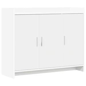 vidaXL Credenza Bianco 98,5 x 33 x 80 cm Legno ingegnerizzato