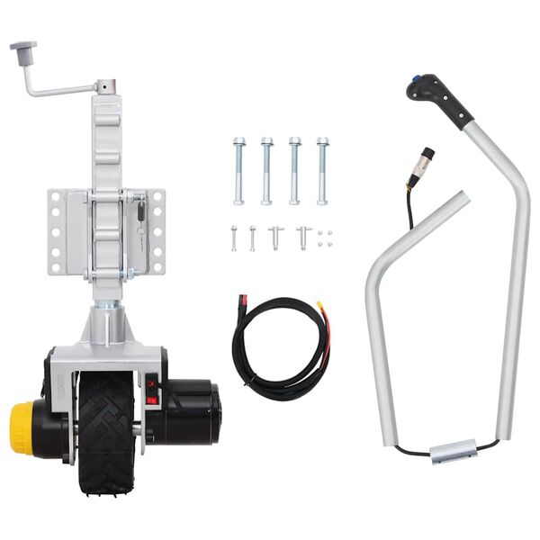 vidaXL Ruota per Cric per Rimorchio 12 V 550 W in Alluminio