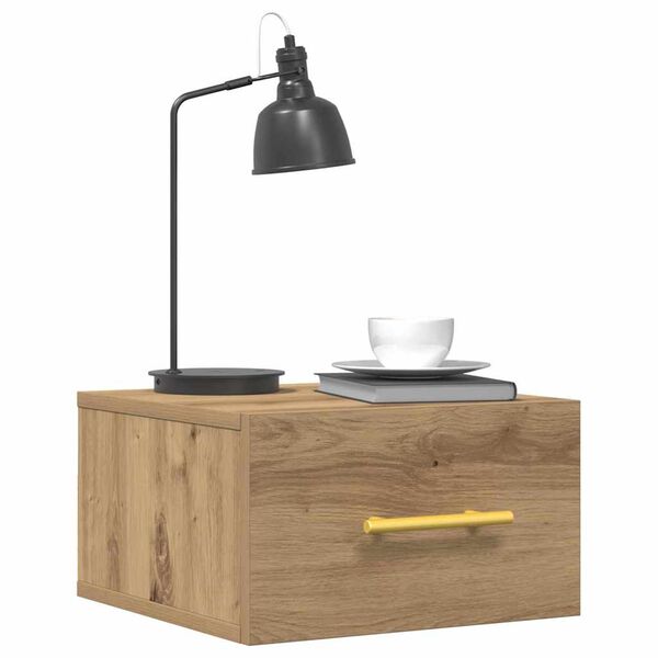 vidaXL Armadio da Notte rovere artigianale 35 x 35 x 20 cm