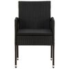 vidaXL Set da Pranzo per Esterni 7 pz in Polyrattan Nero