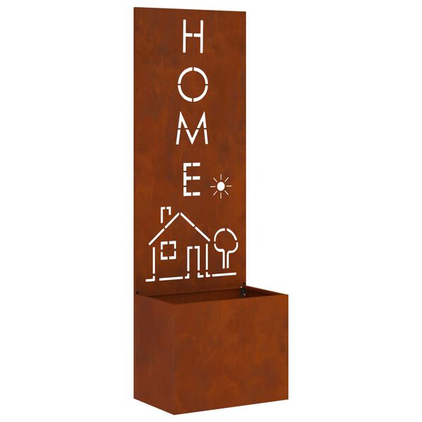 vidaXL Schermo per privacy in giardino Traforo Ruggine 50 x 140 cm