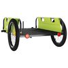 vidaXL Rimorchio da Bici Verde Oxford e Ferro