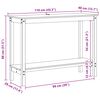 vidaXL Tavolo consolle con lo scaffale Marrone Cera 110 x 40 x 80 cm