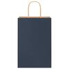 vidaXL Sacchetti di Carta 250 pz con Manici Blu 21x11x31 cm