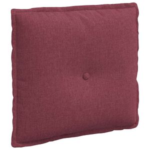 vidaXL Cuscino per Schiena Rosso Vino 50 x 19 x 45 cm Tessuto