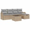 vidaXL Set Divano da Giardino 6 pz Poly Rattan
