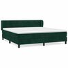 vidaXL Giroletto a Molle con Materasso Verde Scuro 160x200 cm Velluto