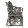 vidaXL Set di Divani da Giardino 2 pz con Cuscini in Polyrattan Grigio