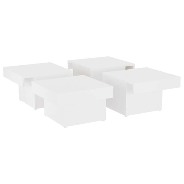 vidaXL Tavolino da Salotto Bianco 90x90x28 cm in Legno Multistrato