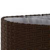 vidaXL Set Divani da Giardino 10pz con Cuscini in Polyrattan Marrone