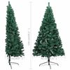 vidaXL Albero di Natale a Met&agrave; Preilluminato con Palline Verde 150 cm