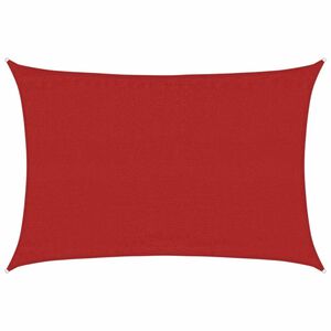 vidaXL Vela Parasole 160 g/m&sup2; Rossa 3,5x5 m in HDPE