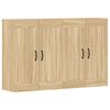 vidaXL Armadietti a Parete 2 pz Rovere Sonoma in Legno Multistrato
