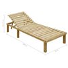 vidaXL Lettino da Giardino con Cuscino Blu Legno Pino Impregnato