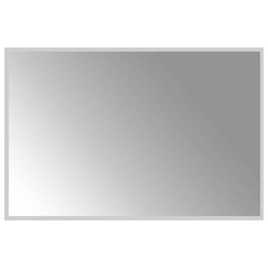 vidaXL Specchio da bagno LED Trasparente 90 x 60 cm vetro temperato