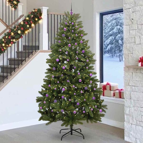 vidaXL Albero di Natale artificiale Verde 270 cm PVC e Metallo