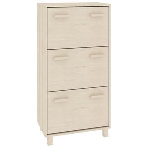 vidaXL Scarpiera HAMAR ambra 59,5x35x117 cm in Legno Massello di Pino