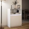 vidaXL Credenza con LED Bianca 72x34x100 cm in Legno Multistrato