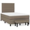 vidaXL Giroletto a Molle con Materasso Tortora 120x200 cm in Tessuto