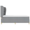 vidaXL Letto con molle e materasso Grigio Scuro 90x190 cm Tessuto