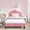 vidaXL Struttura letto bambini con testata Rosa 80 x 200 cm Velluto