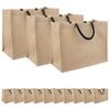 vidaXL Borse in juta 50 Naturale e Nero 42 x 33 x 19 cm
