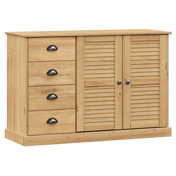 vidaXL Credenza con Cassetti VIGO 113x40x75 cm Legno Massello di Pino