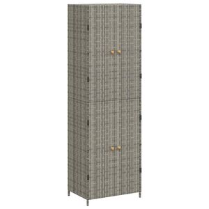 vidaXL Armadietto Portaoggetti da Giardino 59x40x180 cm in Polyrattan