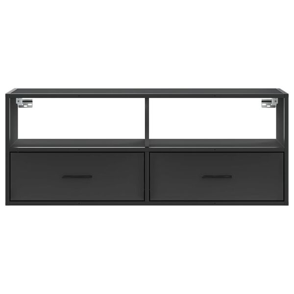 vidaXL Mobile Porta TV Nero 100x31x39,5 cm in Truciolato e Metallo