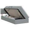 vidaXL Letto con contenitore e materasso Grigio Chiaro 100 x 200 cm