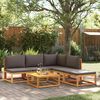 vidaXL Set di divani da giardino 6 pezzi con cuscini in legno di acacia e corda