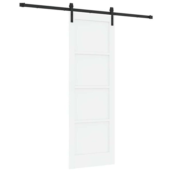vidaXL Porta scorrevole Bianco 73,5 x 211 cm Pino massello