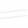 vidaXL Mensole da Parete 2 pz Bianco Lucido 100x9x3 cm