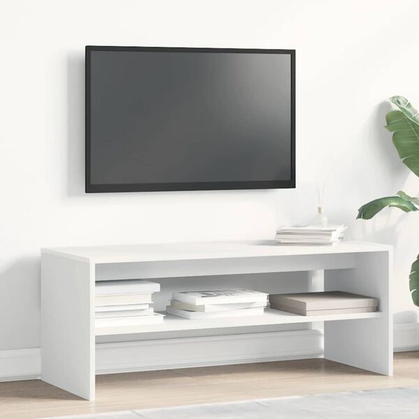 vidaXL Mobile Porta TV Bianco 100x40x40 cm in Legno Multistrato