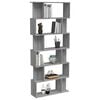 vidaXL Libreria/Divisorio Grigio Sonoma 80x24x192 cm Legno Ingegnerizzato