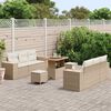vidaXL Set Divano da Giardino 9 pcs Beige Poly Rattan