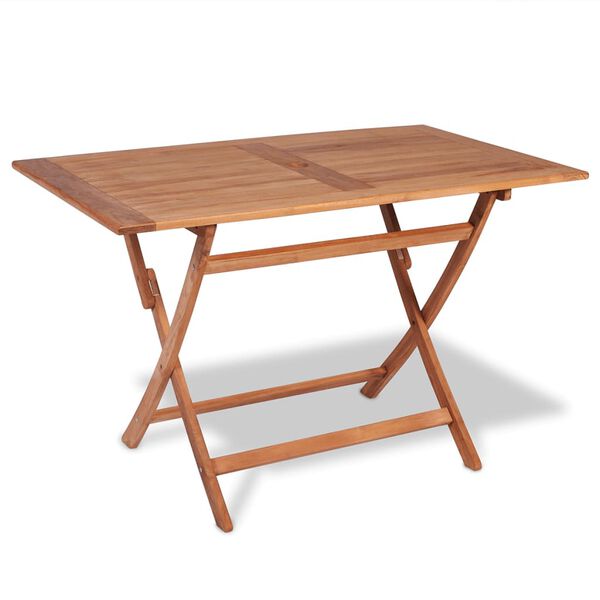 vidaXL Set da Pranzo per Esterni 5 pz in Legno Massello di Teak