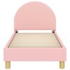 vidaXL Struttura letto per bambini con testata Rosa 70 x 140 cm
