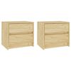 vidaXL Comodini 2 pz 40x30,5x35,5 cm in Legno Massello di Pino