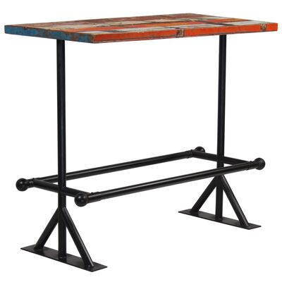 vidaXL Tavolino Bar in Massello di Recupero Multicolore 120x60x107cm