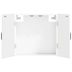 vidaXL Armadio per Dartboard UTRECHT Bianco Lucido