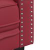 vidaXL Poltrona Chesterfield a 2 Posti Rosso Vino in Similpelle